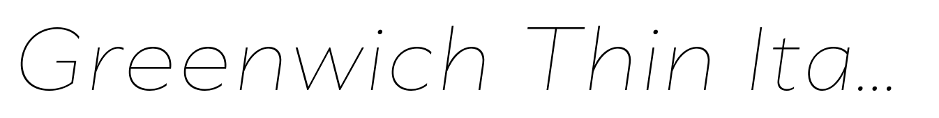 Greenwich Thin Italic